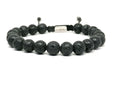 Hand Made Bracelet Lava stone 8mm | Castello Jewels