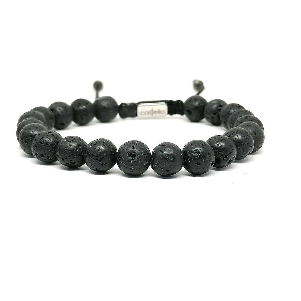 Lava Stone Everyday Bracelet, 8mm | Castello Jewels