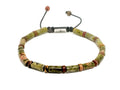 Hand Made Bracelet Unakite, Tube shape stones 4mm | Castello Jewels