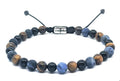 Hand Made Bracelet Onyx polish, Sodalite, Tiger's Eye polish stone 6mm | Castello Jewels