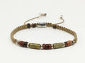 Silver 925 Bracelet Unakite Tube stone 4mm | Castello Jewels