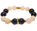 Hand Made Silver Gold Plated 925 Bracele Pink Quartz stone 12mm | Castello Jewels