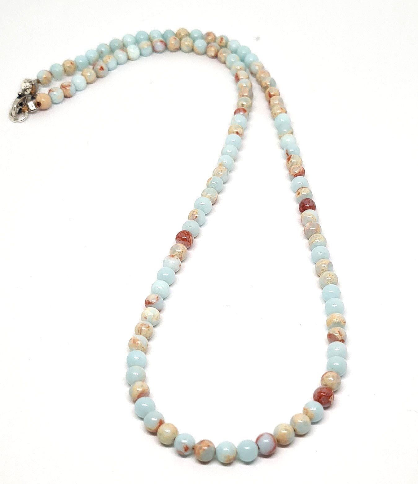 Hand Made Necklace, Snakes Skin stone of 4mm | Castello Jewels