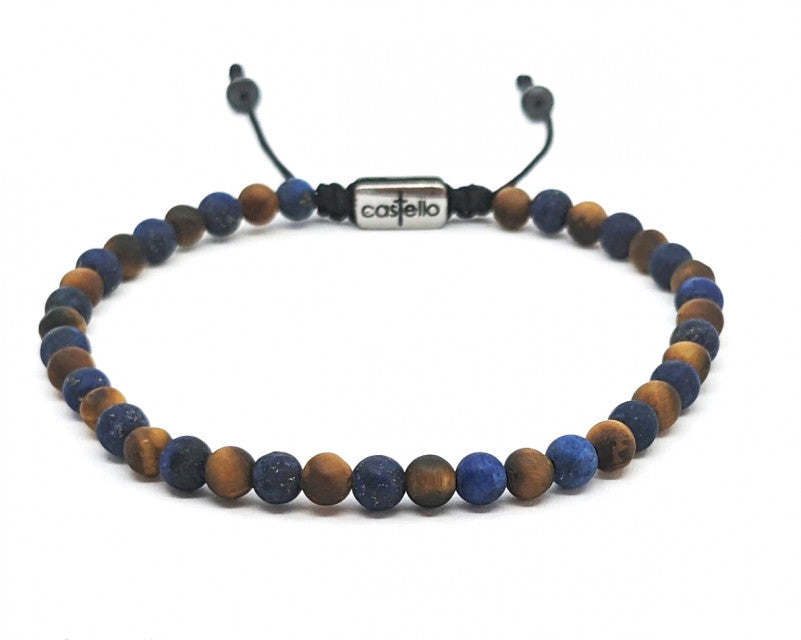 Hand Made Bracelet, Sodalite, Tiger Eye Mat stone 4mm | Castello Jewels
