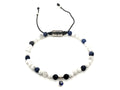 Hand Made Bracelet Evil Eye 925, Howlite-Sodalite stone 4mm | Castello Jewels