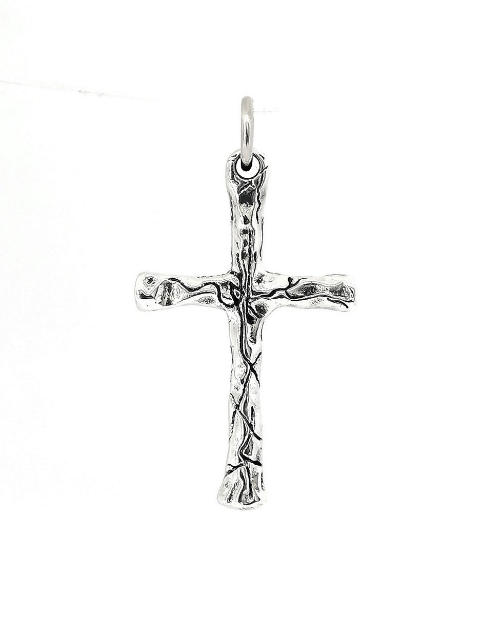 925 Sterling Silver retro carving cross pendant | Castello Jewels
