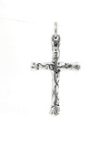 925 Sterling Silver retro carving cross pendant | Castello Jewels