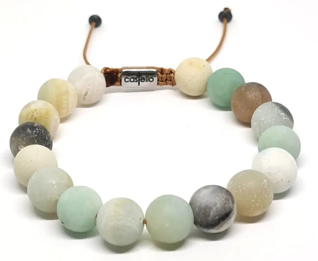 Hand Made Bracelet, Amazonite stone 10mm | Castello Jewels