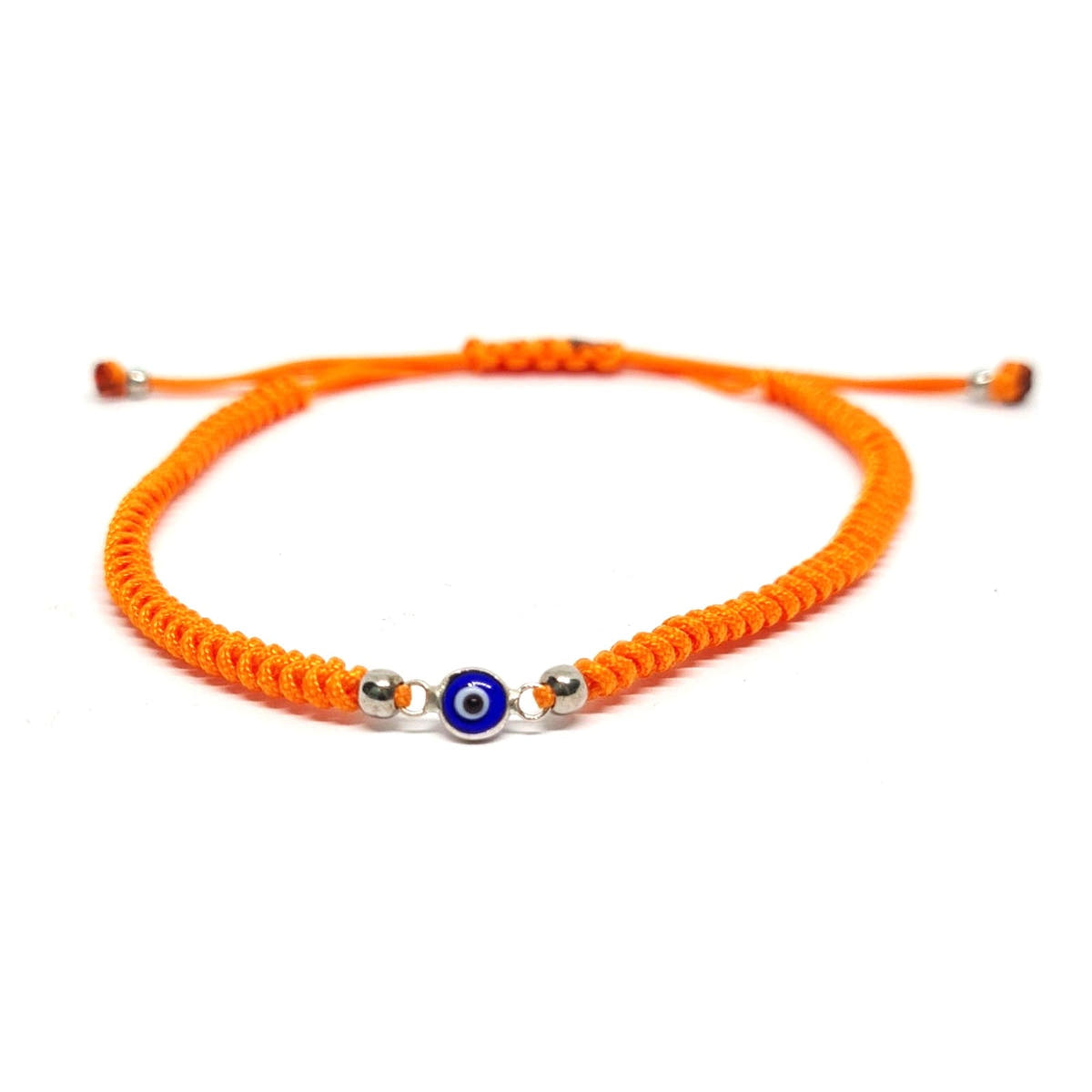 Evil Eye Cord Bracelet, Sterling Silver, Ocean Blue | Castello Jewels