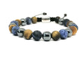 Bracelet Hematite, Tiger Eye, Sodalite, stone 8mm | Castello Jewels