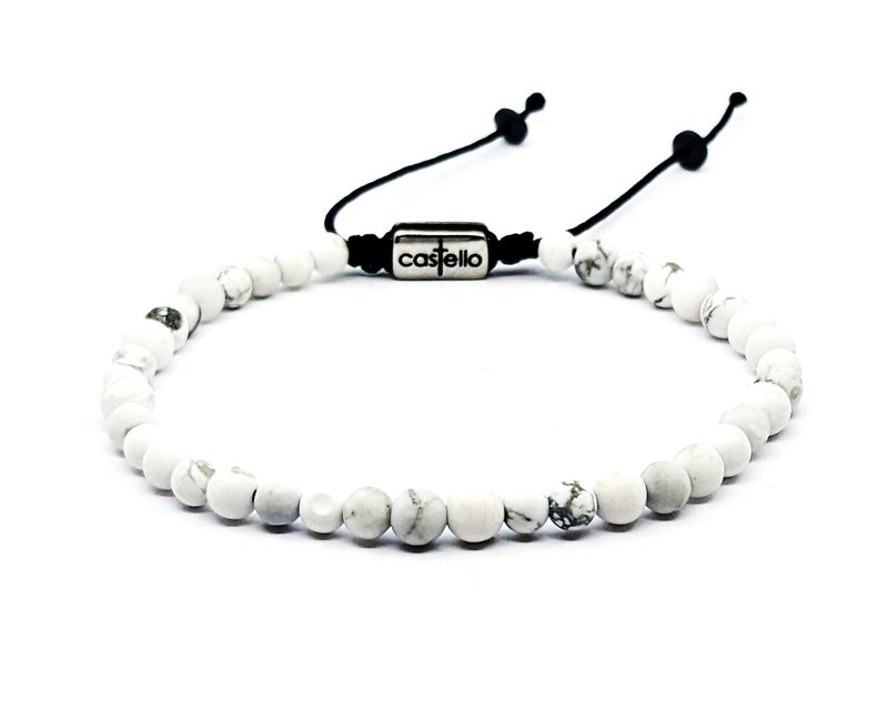 Hand made Bracelet  Howlite stone of 4mm.