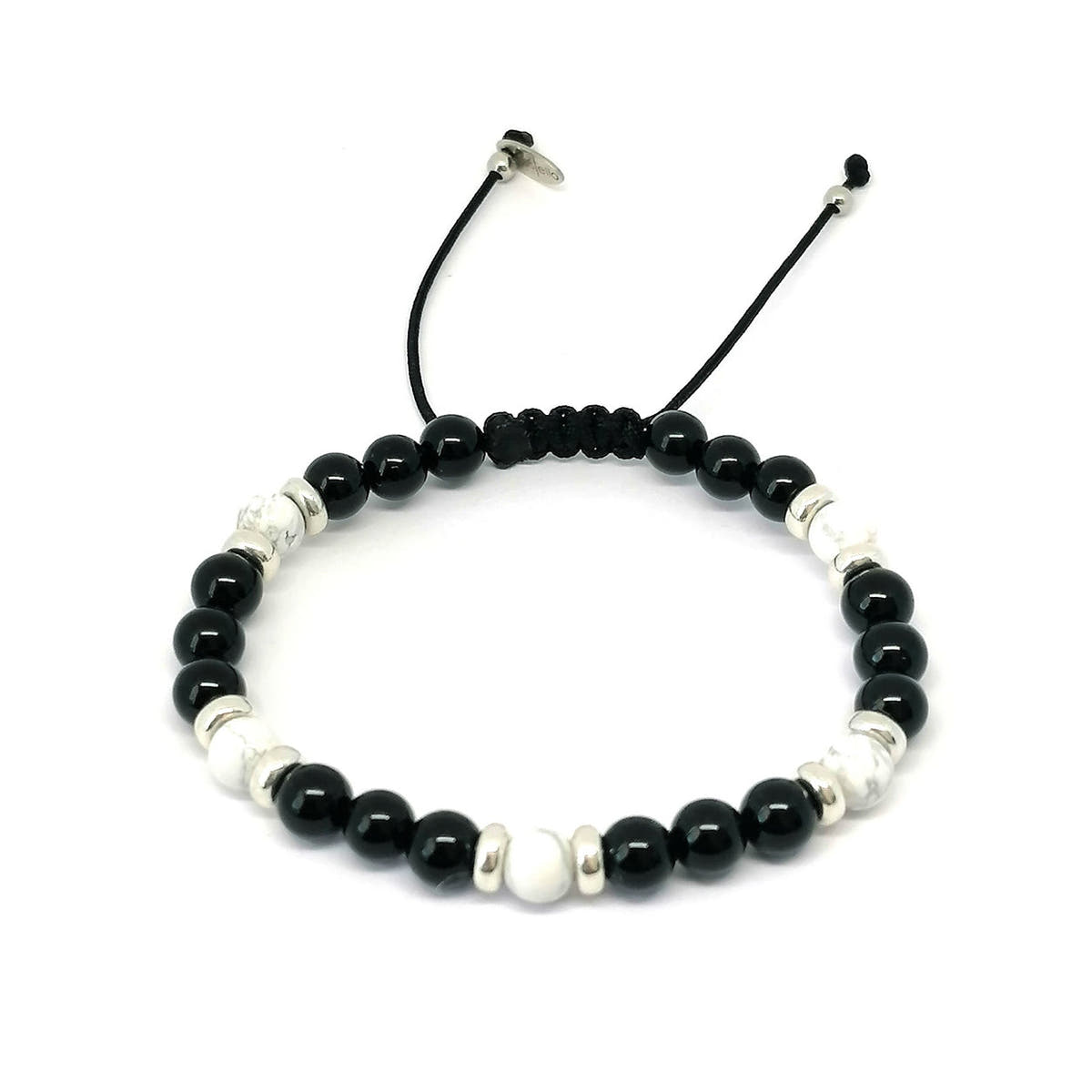 Classic Polished Onyx & Howlite, Timeless Everyday Wear, 4mm, view 4 | Castello Jewels