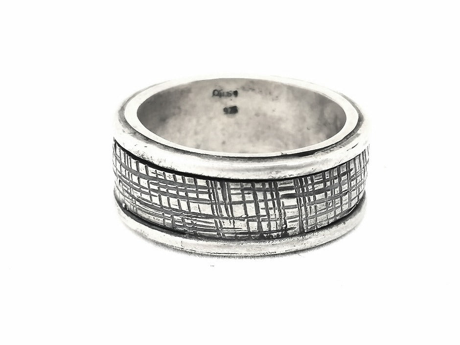 Mens Silver Ring — view 3 | Castello Jewels