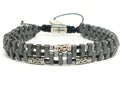 Silver Bracelet Ancient Hematite stone 4mm | Castello Jewels