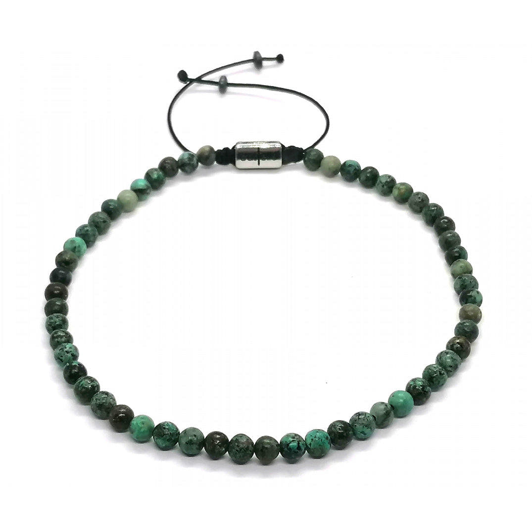 African Turquoise Boho Anklet, 4mm | Castello Jewels