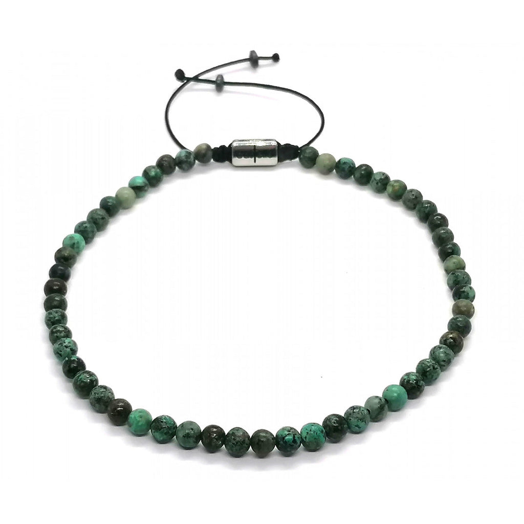 African Turquoise Boho Anklet, 4mm | Castello Jewels