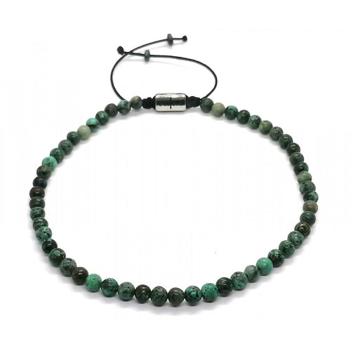 African Turquoise Boho Anklet, 4mm | Castello Jewels
