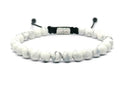 Hand Made Bracelet Howlite stone 6mm | Castello Jewels