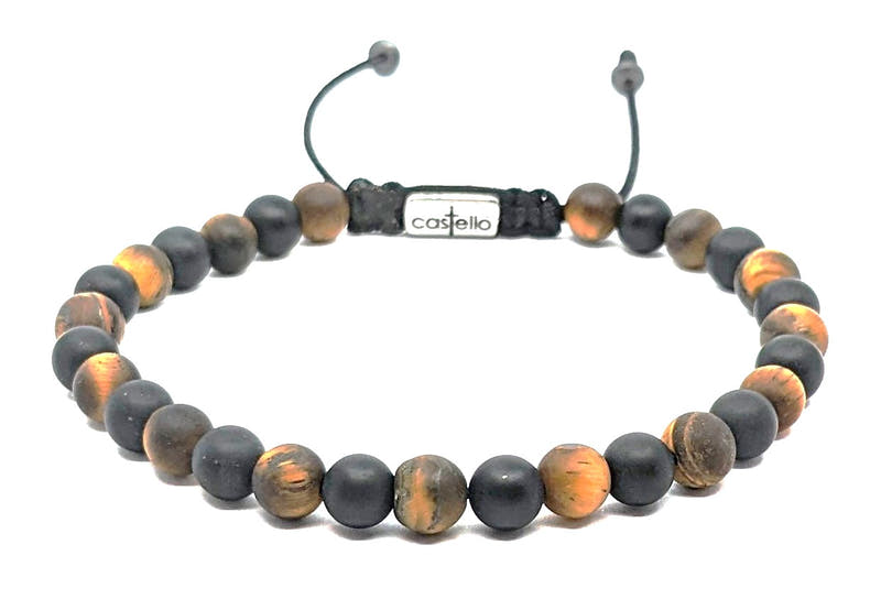 Onyx & Tiger's Eye Bracelet · 6mm