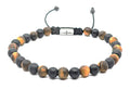 Gemstone Bracelet Onyx, Tiger's Eye stone 6mm | Castello Jewels