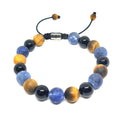 Sodalite, Onyx & Tiger's Eye Beaded Bracelet, 10mm | Castello Jewels