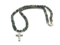925 silver Beaded Necklace, African turquoise stone of 6mm | Castello Jewels