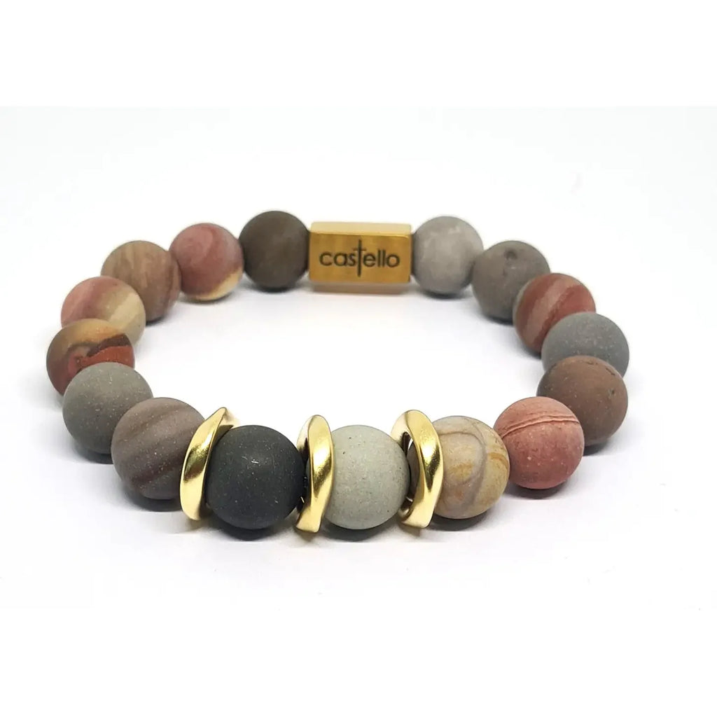 Mookite Gold-Plated Bracelet, Sterling Silver, 12mm | Castello Jewels