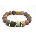 Mookite Gold-Plated Bracelet, Sterling Silver, 12mm | Castello Jewels