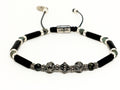 Bracelet Ancient 925 Silver, Onyx Matte Tube Stone 4mm stone | Castello Jewels