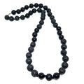 Lava & Onyx Knot Necklace, Sterling Silver, 10mm | Castello Jewels