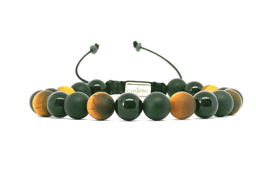 Bracelet 'MULTI Onyx Tiger Eye, stone — view 2 | Castello Jewels