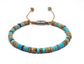 Hand Made Bracelet Turquoise, Shushan Tube Shape Stones 4*2mm | Castello Jewels
