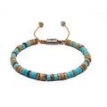 Turquoise & Shushan Tube Bracelet, 4mm | Castello Jewels