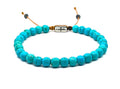 Hand Made Bracelet Turquoise stone 8mm | Castello Jewels