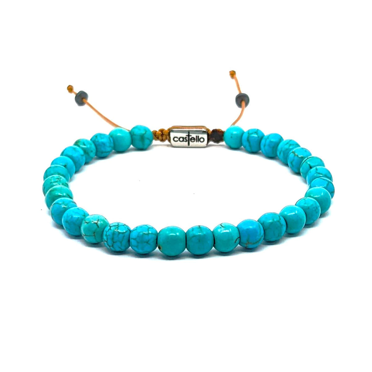 Matte Turquoise Everyday Bracelet, 8mm | Castello Jewels