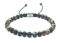 Hand Made Bracelet, Tiger's Eye Polish, Onyx Polish, Africa turquoise stone 6mm | Castello Jewels