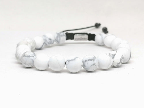 Bracelet Howlite stone 8mm — view 2 | Castello Jewels