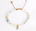 Silver 925, gold plated Bracelet Classic, Beryl 6mm stone | Castello Jewels