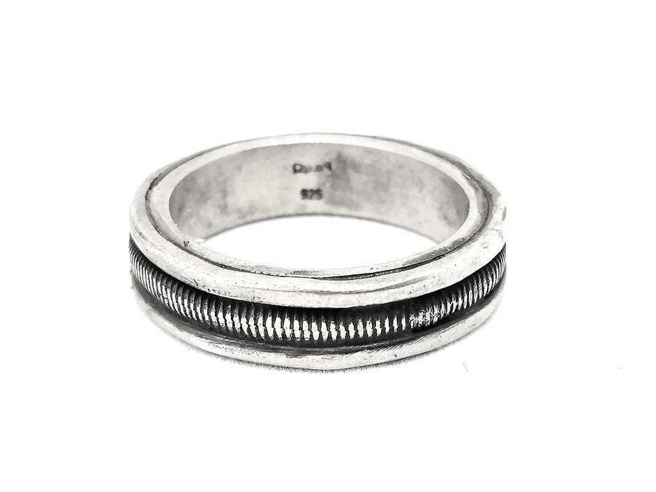 Mens Silver Ring — view 3 | Castello Jewels