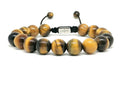 Hand Made Bracelet Tiger eye Polish, 10mm stone | Castello Jewels