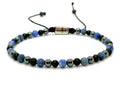 Bracelet, Onyx Polish, Hematite, Sodalite stone 4mm | Castello Jewels