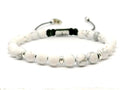 Silver 925, Bracelet Minimal, Howlite, 6mm stone | Castello Jewels