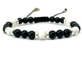 Silver 925 Bracelet Classic, Onyx Polish, Howlite 6mm stone | Castello Jewels
