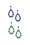 Evening silver earrings | Castello Jewels