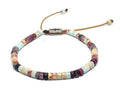 Hand Made Bracelet Snakes Skin, Amethystos Tube Shape Stones 4*2mm | Castello Jewels