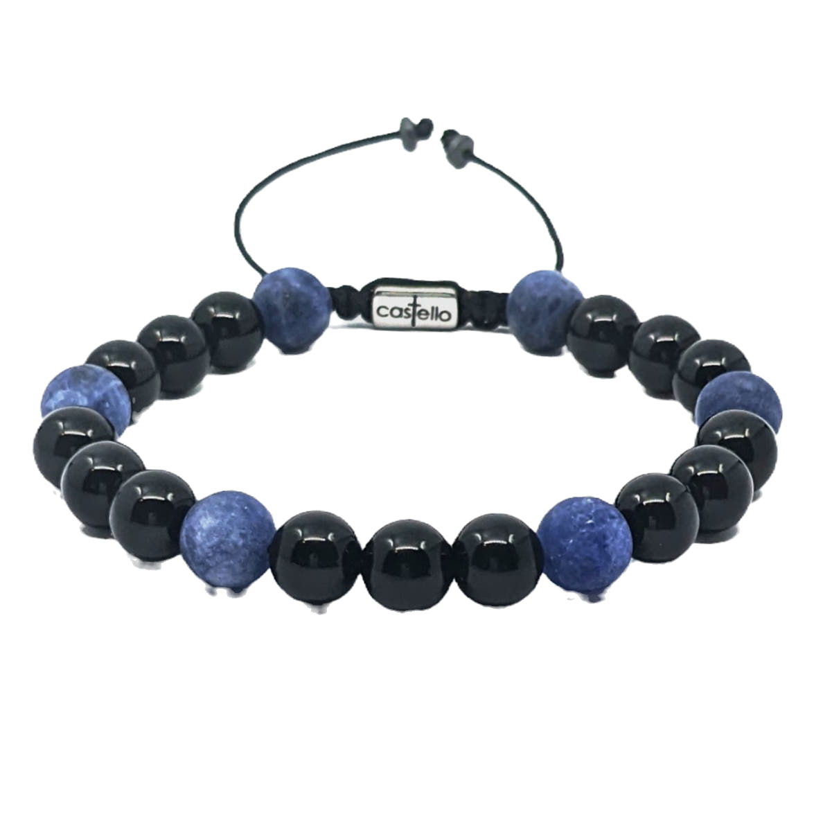 Onyx & Sodalite Men's Bracelet, 8mm | Castello Jewels