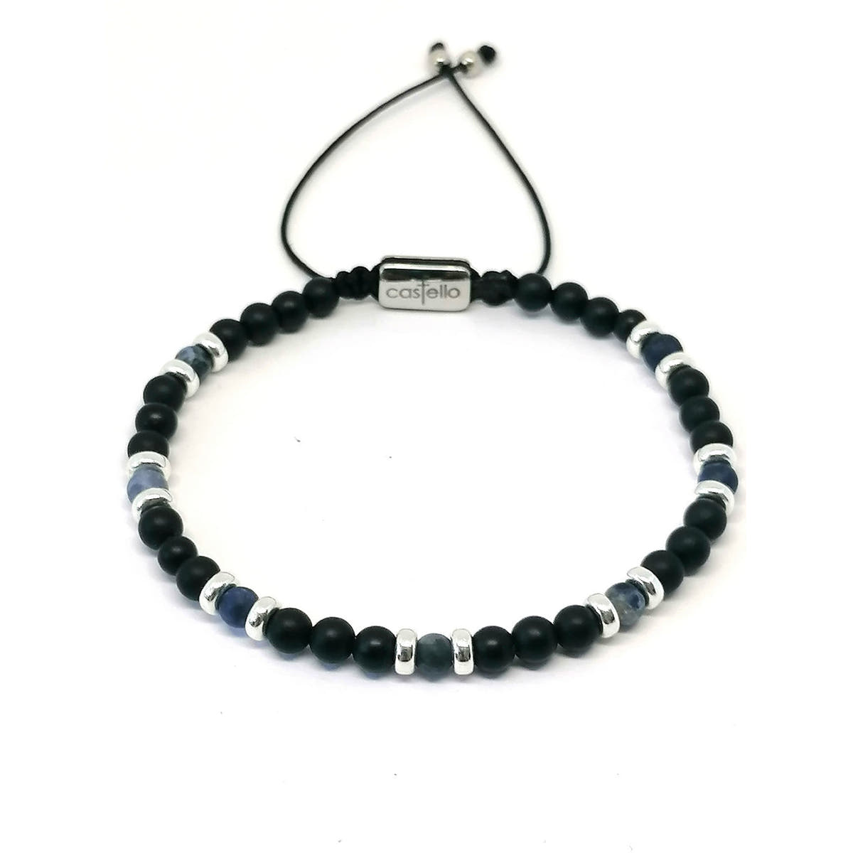 Classic Onyx & Sodalite, Timeless Everyday Wear, 4mm, view 4 | Castello Jewels