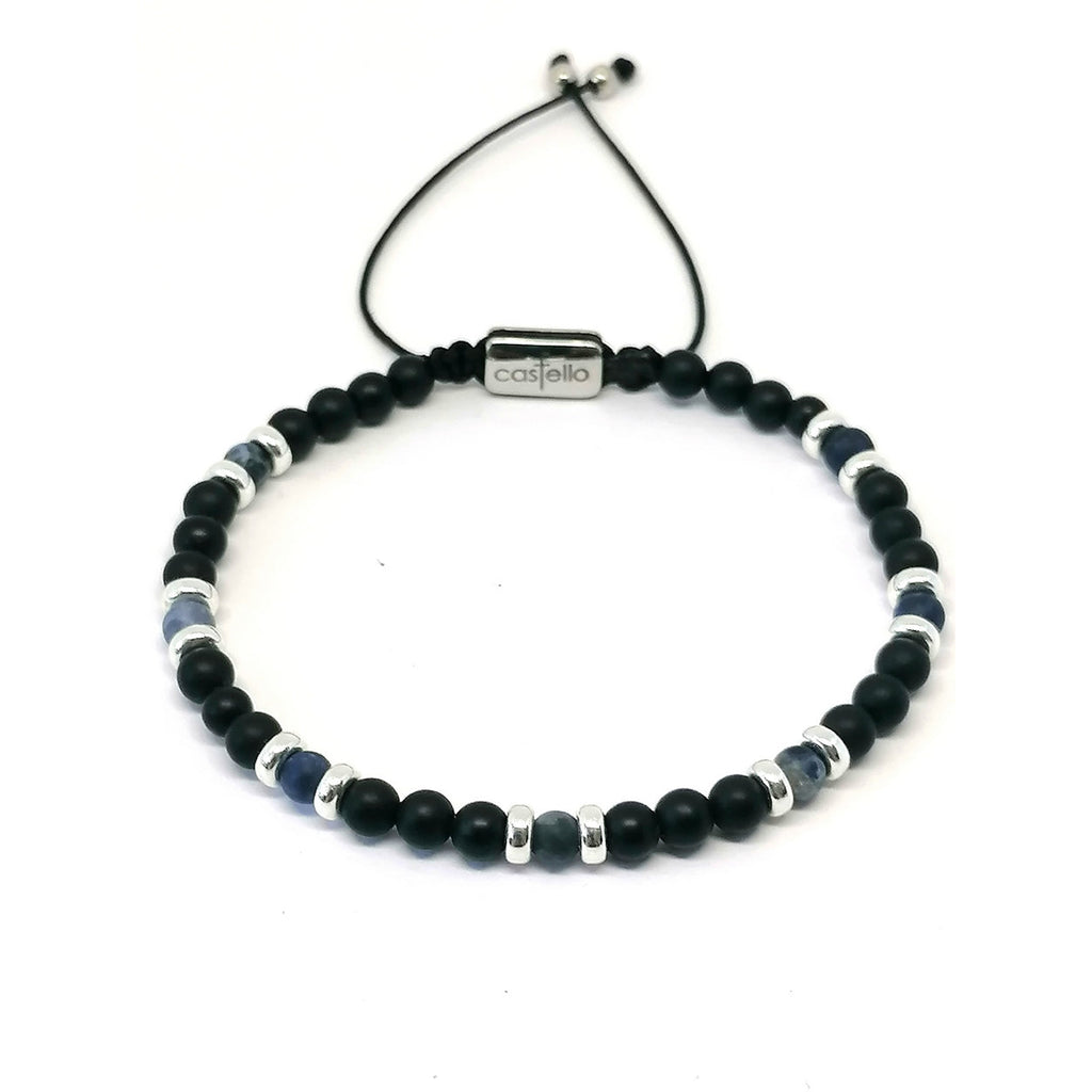 Classic Onyx & Sodalite, Timeless Everyday Wear, 4mm, view 4 | Castello Jewels