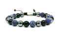 Hand Made Bracelet Onyx Polish, Sodalite, Hematite, 8mm stone | Castello Jewels