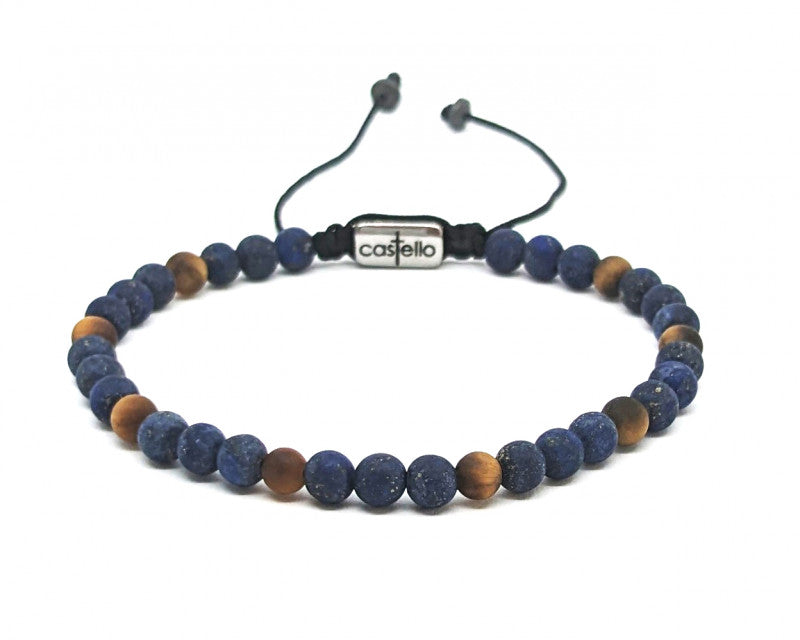 Hand Made Bracelet, Sodalite, Tigers Eye Mat stone 4mm | Castello Jewels